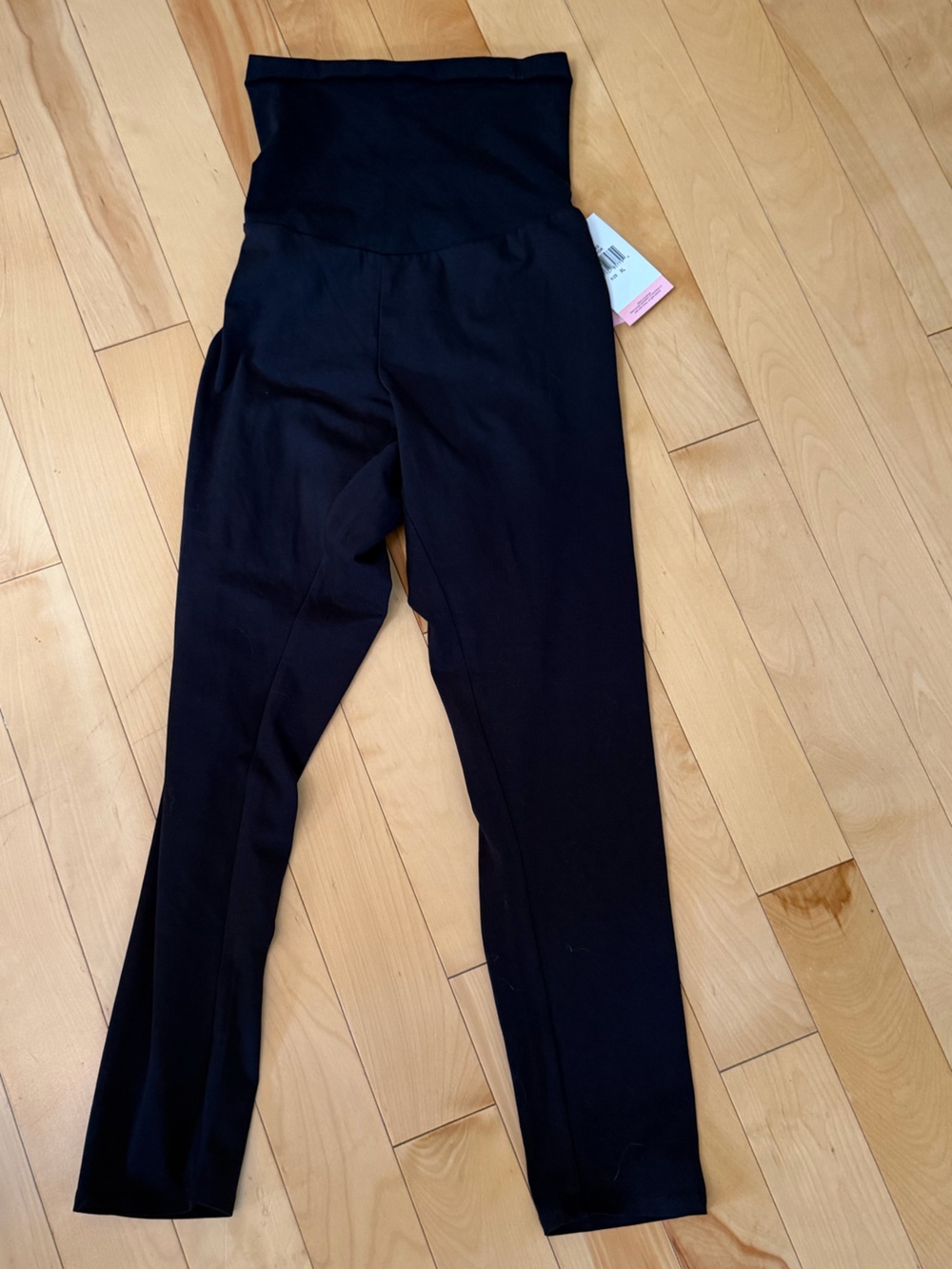 Motherhood Maternity XL Black Over Belly Seamless Stretch Leggings NWT - Picture 2 of 6